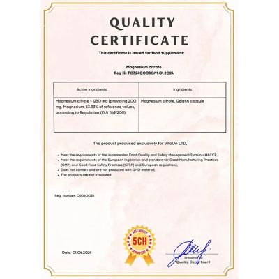 Магнезиев цитрат 60 вег.капс. х 1250 мг.